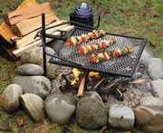 campfire grill on a stake
