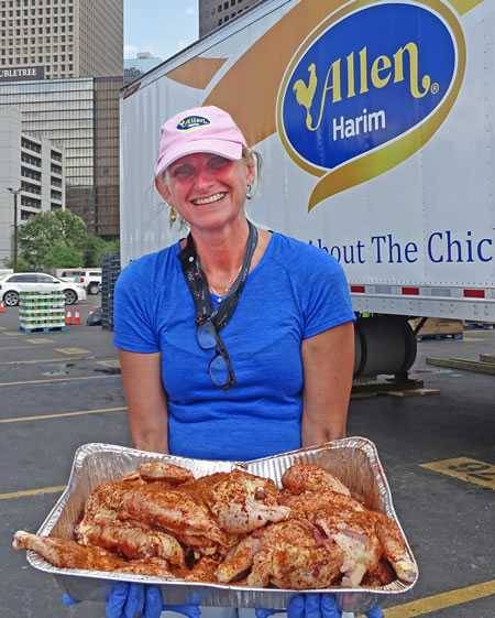 Cathy Basset volunteers for Operation BBQ Relief