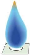 illustration of a gas blue flame