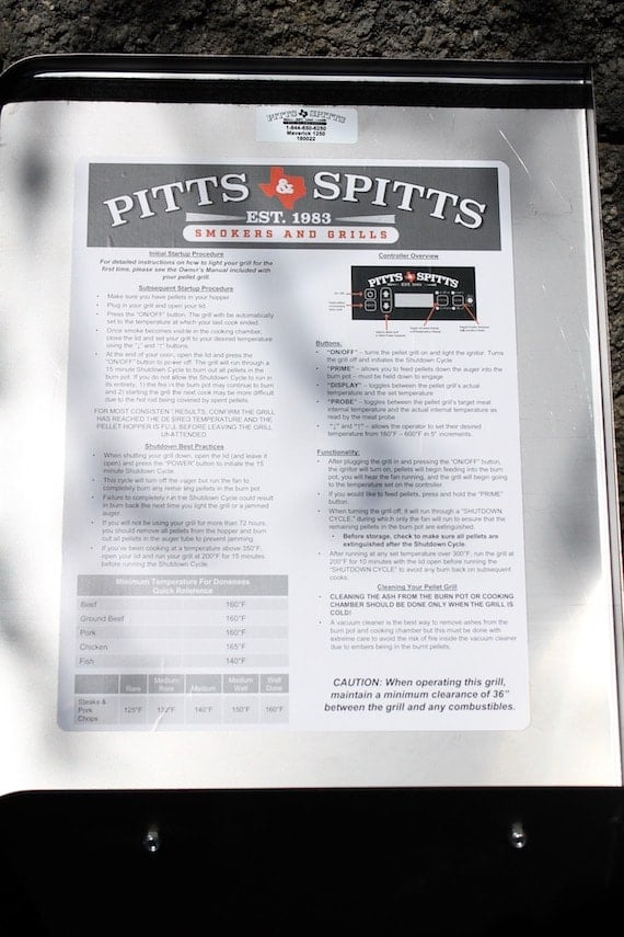 Pitts & Spitts Maverick 1250 pellet hopper lid